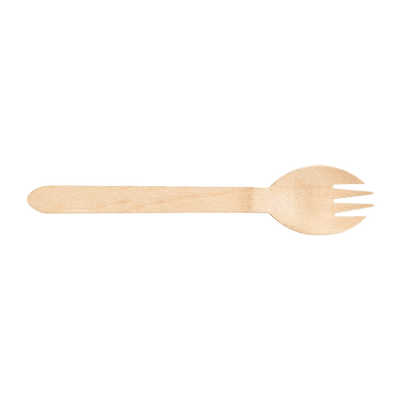 Wooden Spork 160 mm | Reusable Travel-Friendly Cutlery – Cutlery on Brown Living™. SKU: ORKO-22-SPON. Img 3.