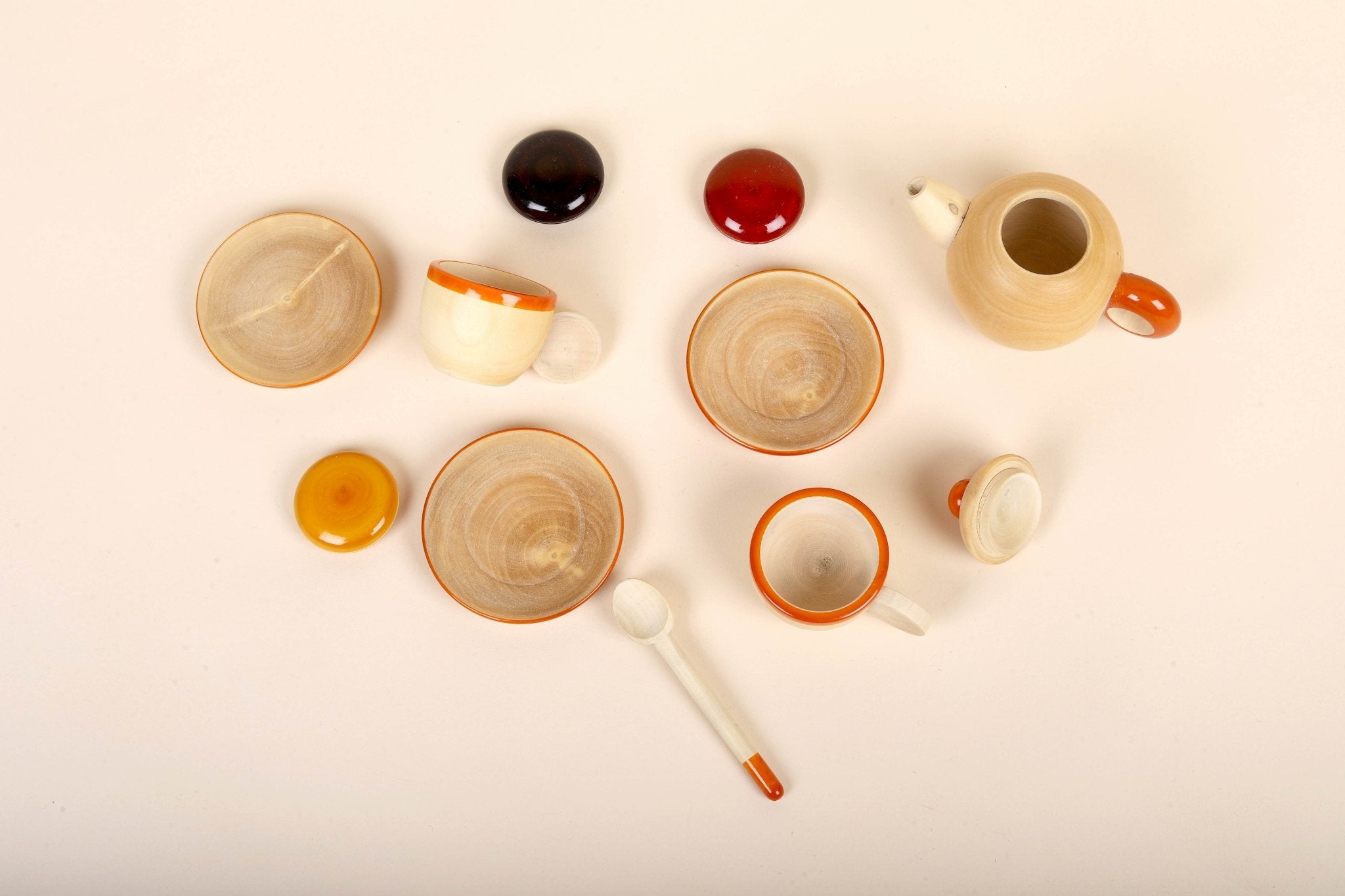 Wooden Tea Party Set – A Timeless Invitation to Imaginative Play – Role & Pretend Play Toys on Brown Living™. SKU: WTP. Img 3.