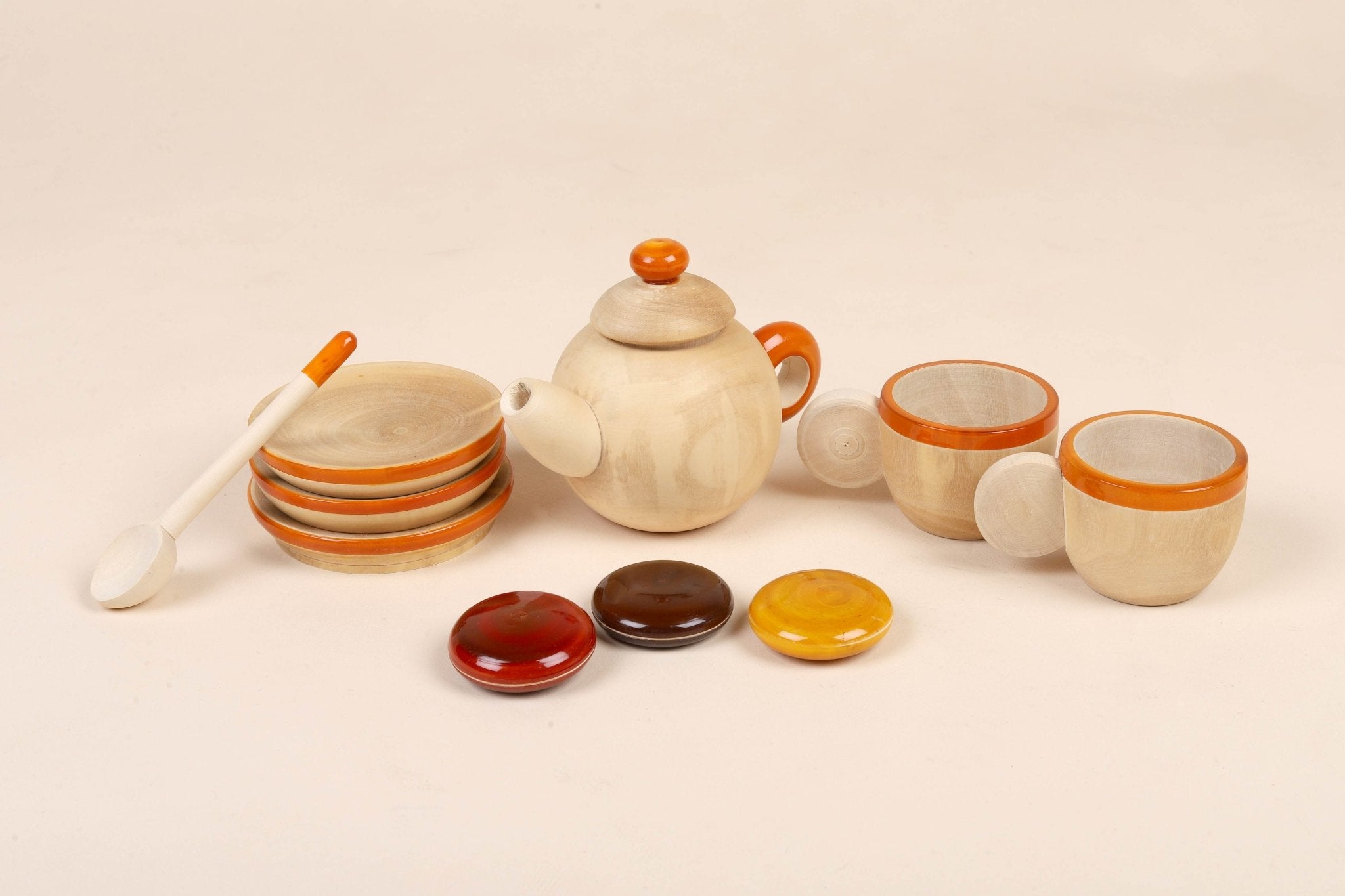 Wooden Tea Party Set – A Timeless Invitation to Imaginative Play – Role & Pretend Play Toys on Brown Living™. SKU: WTP. Img 2.