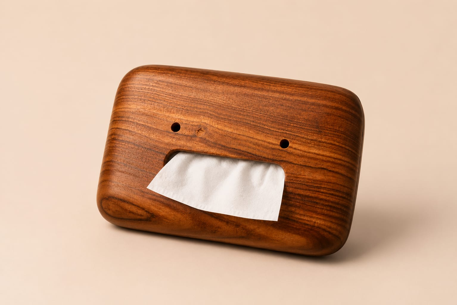 Wooden Tissue Box Cover | Minimal Natural Home Organizer – Organizers on Brown Living™. SKU: FTB. Img 1.