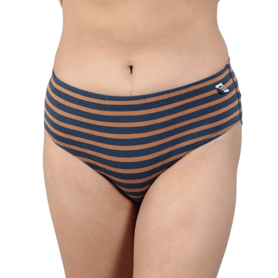 Woodland Racerback Cotton Co-ord Lingerie Set – Womens Underwear on Brown Living™. SKU: Co-OrdChocoBrwnStrp-XS. Img 11.
