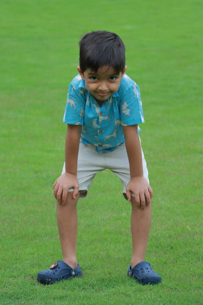 Woof Wonders Cotton Shirt for Boys – Kids Shirts on Brown Living™. SKU: WWB23G1. Img 2.