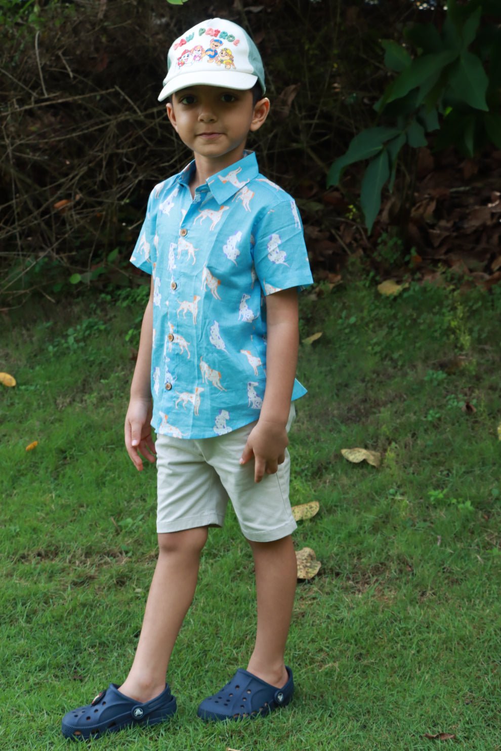 Woof Wonders Cotton Shirt for Boys – Kids Shirts on Brown Living™. SKU: WWB23G1. Img 3.