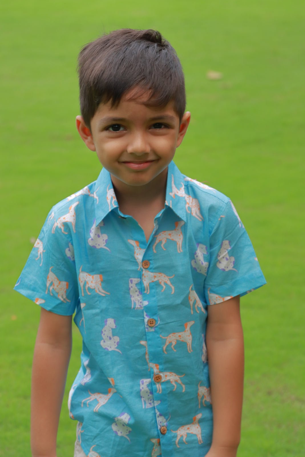 Woof Wonders Cotton Shirt for Boys – Kids Shirts on Brown Living™. SKU: WWB23G1. Img 6.