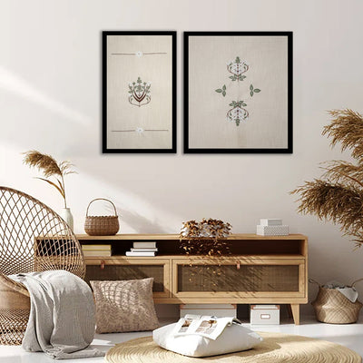 Xewali Wall Art | Hand - Embroidered Cotton Textile Artwork (Unframed) – Wall Decor on Brown Living™. SKU: UD00000192 - n. Img 2.