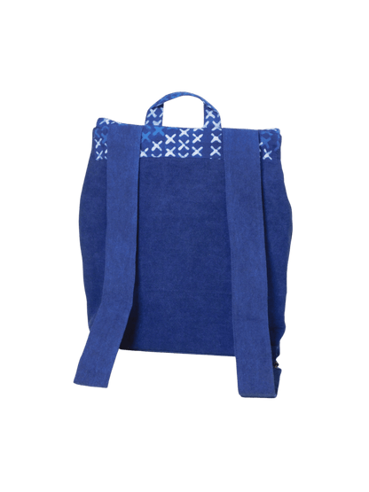XO Indigo Backpack – Eco - Friendly Handcrafted Cotton Bag – Bags by Edalla available on Brown Living™. . SKU: XO3. Img 3.