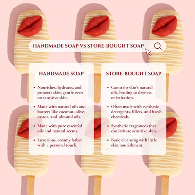 XOXO Soap | Love Themed Handmade Glycerin Soap Bar | Natural Bath Bar – Body Soap on Brown Living™. SKU: SS-15. Img 4.