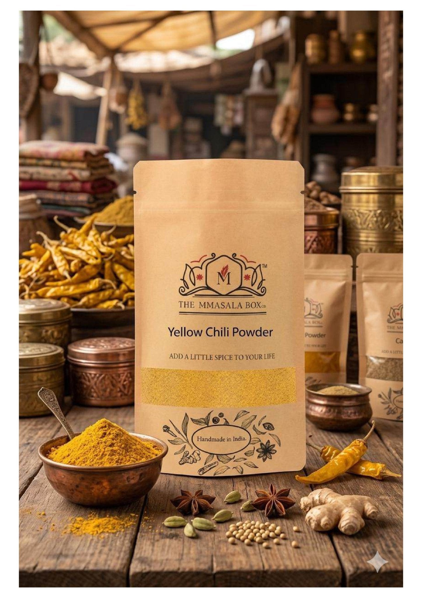 Yellow Chili Powder – Mild Heat Spice for Flavorful Indian Cooking – Seasonings & Spices on Brown Living™. SKU: 00S. Img 4.