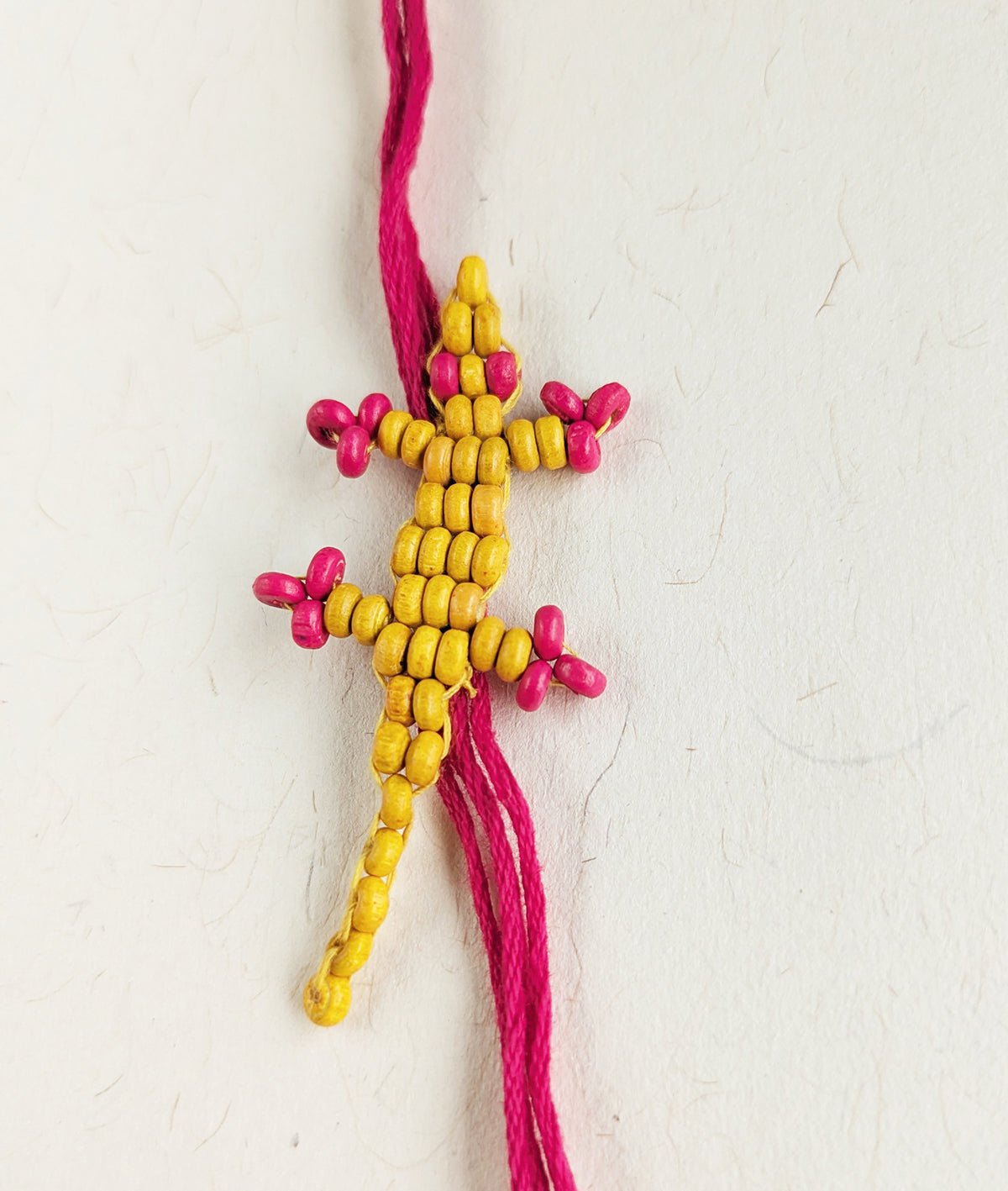 Yellow & White Chhipkali Rakhi Set of 2 – Rakhi on Brown Living™. SKU: GUL-19. Img 4.
