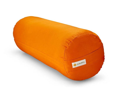 Yoga Bolster filled with Cotton - Orange | Verified Sustainable by Brown Living™