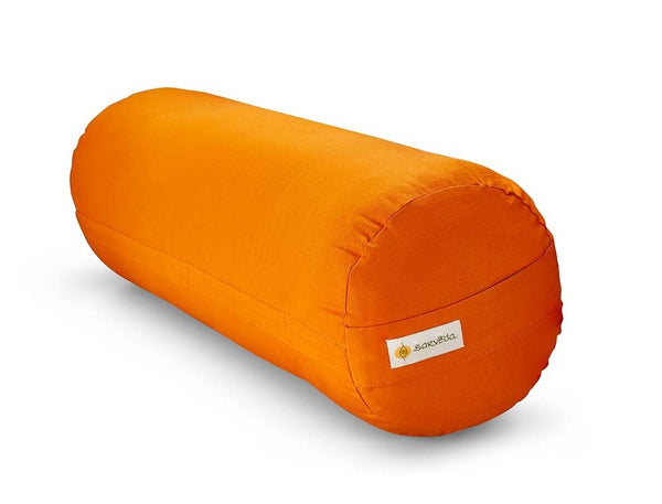 Yoga Bolster filled with Cotton - Orange | Verified Sustainable by Brown Living™