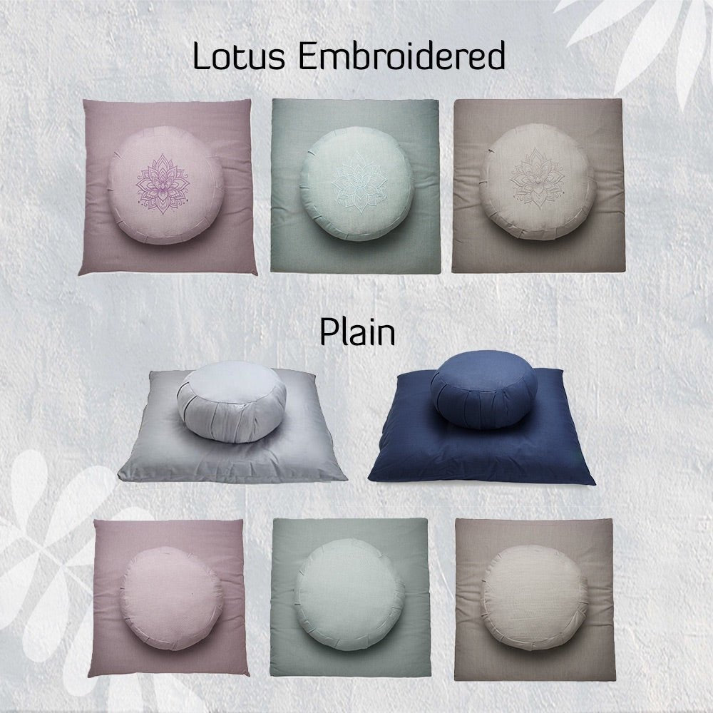 Zabuton Cushion for Meditation & Zafu filled with Cotton - Lavender | Verified Sustainable by Brown Living™