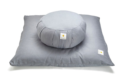 Zafu - Zabuton Meditation & Zen Cushion Combo - Grey | Verified Sustainable by Brown Living™