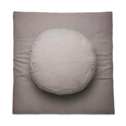 Zafu - Zabuton Meditation & Zen Cushion Combo - Light Grey | Verified Sustainable by Brown Living™