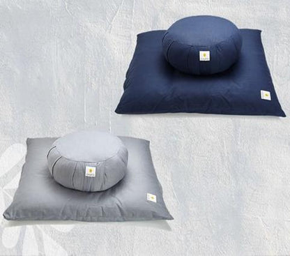 Zafu - Zabuton Meditation & Zen Cushion Combo - Navy Blue | Verified Sustainable by Brown Living™