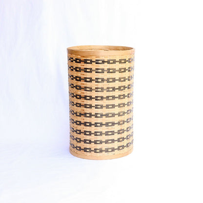 Zebra Weaving Paper Bin | Multipurpose Bamboo Bin | Verified Sustainable by Brown Living™