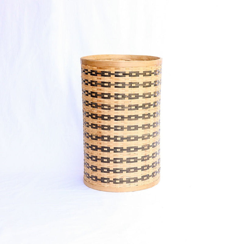 Zebra Weaving Paper Bin | Multipurpose Bamboo Bin | Verified Sustainable by Brown Living™