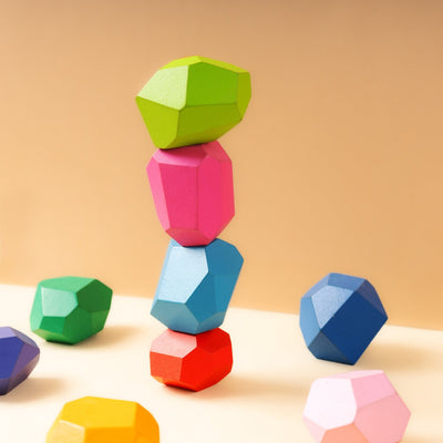 Zen Blocks For Kids | Balancing Wooden Stones Toy – Wooden Toys on Brown Living™. SKU: JNJ0005. Img 6.