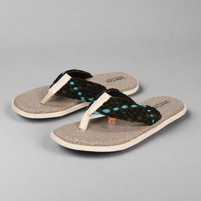 Zen Weaves Men's Vegan Flip Flops – Mens Slipons on Brown Living™. SKU: GreenSole_FL00000440. Img 1.