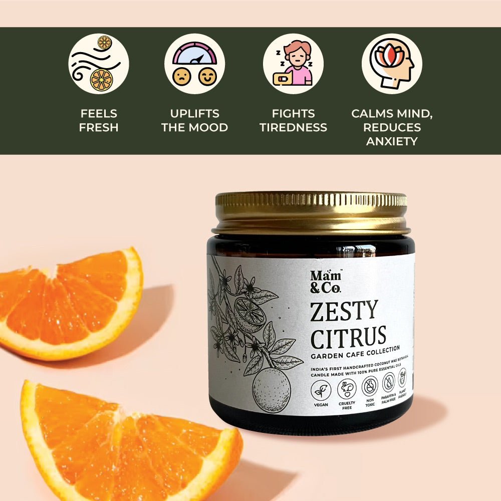 Zesty Citrus - 100% Coconut Wax Botanical Candle | Verified Sustainable by Brown Living™