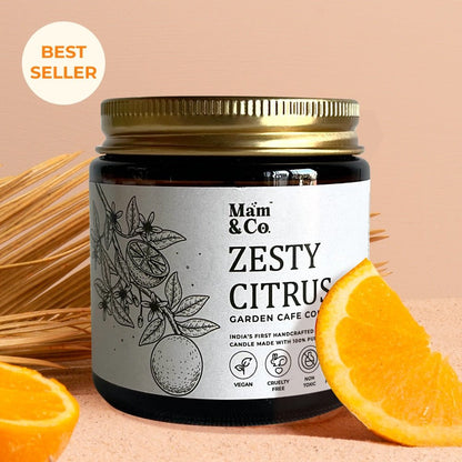 Zesty Citrus - 100% Coconut Wax Botanical Candle | Verified Sustainable by Brown Living™