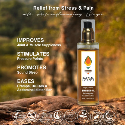 Zingiber Oil Re - Energizing Pain & Stiffness Relief | Verified Sustainable by Brown Living™