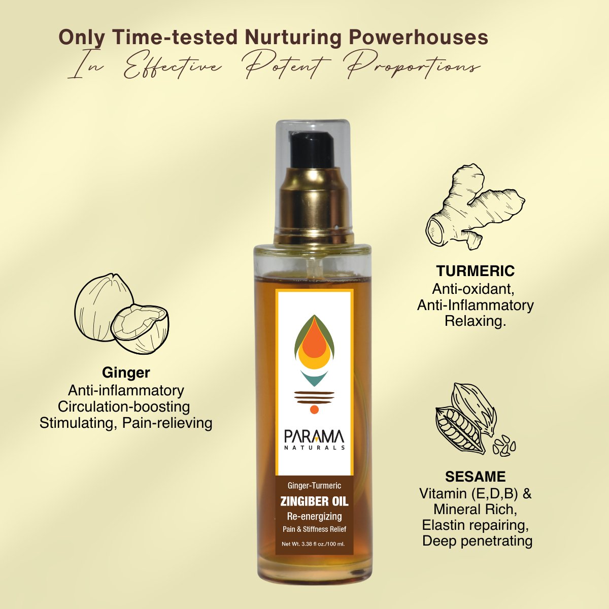 Zingiber Oil Re - Energizing Pain & Stiffness Relief | Verified Sustainable by Brown Living™