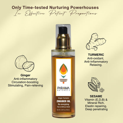 Zingiber Oil Re - Energizing Pain & Stiffness Relief | Verified Sustainable by Brown Living™