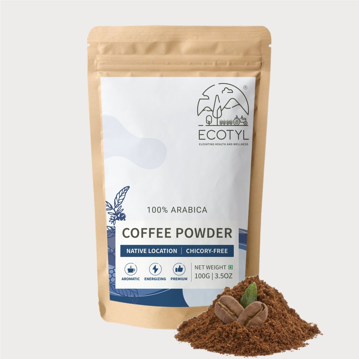 100% Arabica Coffee Powder 100g | Strong Flavour & Rich Aroma | Verified Sustainable by Brown Living™