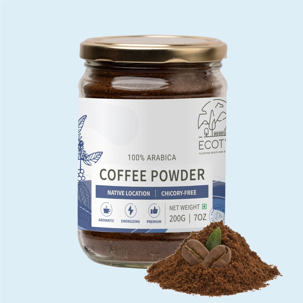 100% Arabica Coffee Powder 200g | Strong Flavour & Rich Aroma | Verified Sustainable by Brown Living™