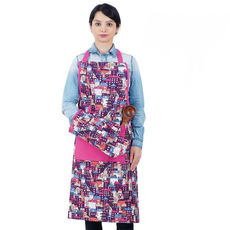 Buy Building Blocks Printed Apron 100% Cotton | Shop Verified Sustainable Kitchen Linens on Brown Living™