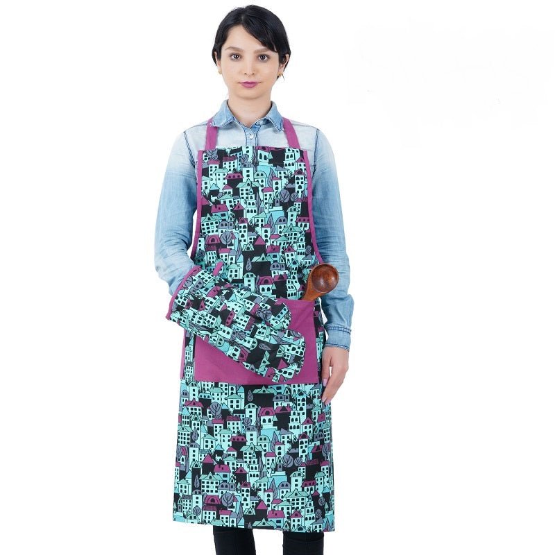 Buy 100% Cotton Building Blocks Printed Apron | Shop Verified Sustainable Products on Brown Living