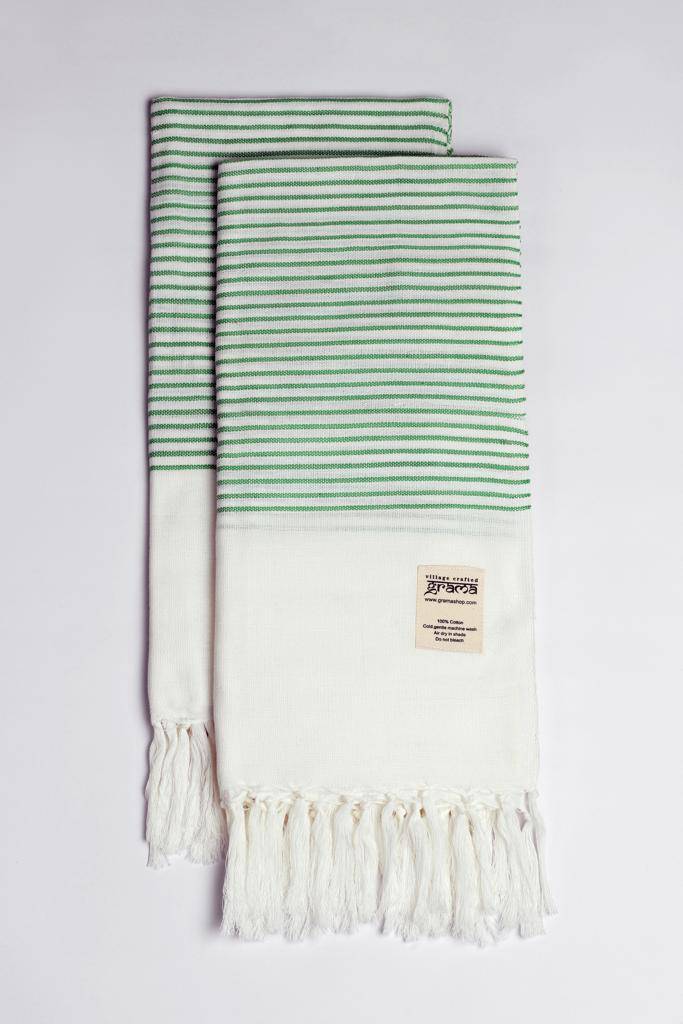 Buy 100% Cotton Handcrafted Easy Dry Bath Towel, Pack of 2 | Shop Verified Sustainable Products on Brown Living