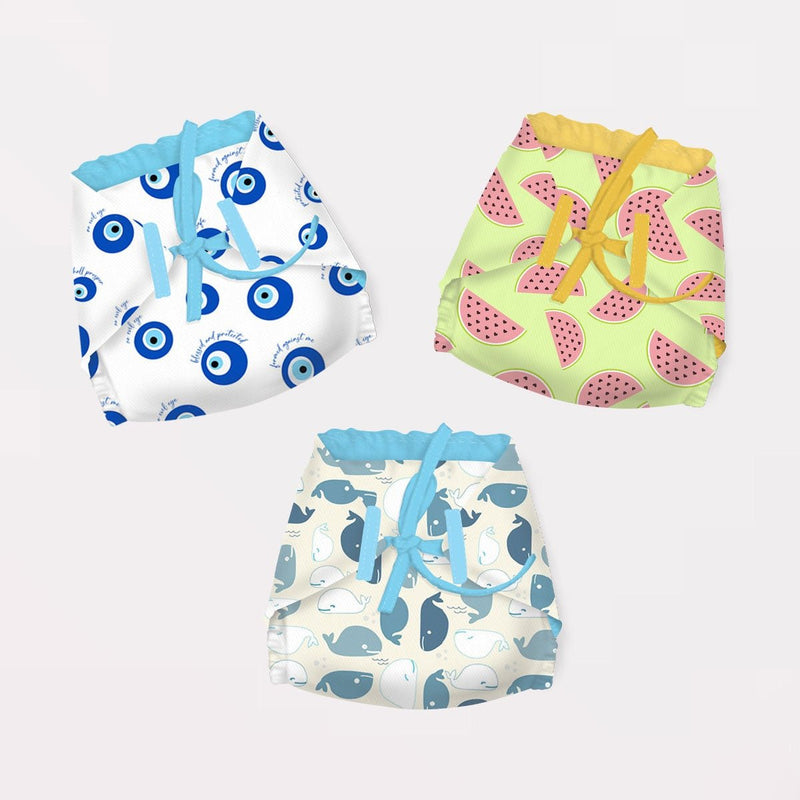 Buy 100% Cotton Nappy Pack of 3- Playtime Trio | Shop Verified Sustainable Products on Brown Living