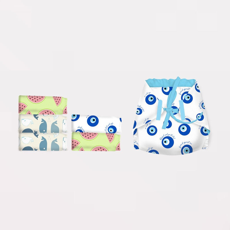 Buy Playtime Trio 100% Cotton Nappy Pack of 6 | Shop Verified Sustainable Baby Nappies on Brown Living™