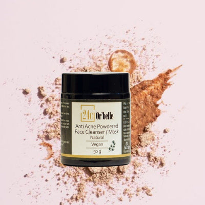 Anti Acne Powdered Cleanser Mask – Face Pack on Brown Living™. SKU: SKIE03. Img 1.