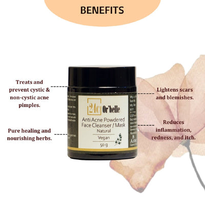 Anti Acne Powdered Cleanser Mask – Face Pack on Brown Living™. SKU: SKIE03. Img 5.