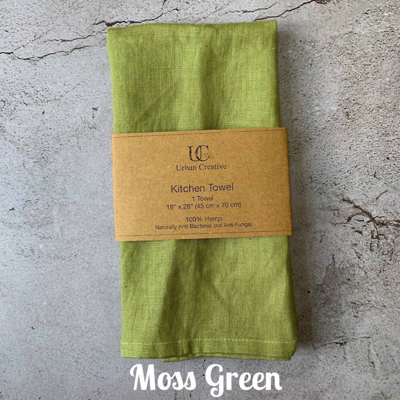 Buy 100% Hemp Kitchen Towels Set of 2 Size 18" x 27" / 45 cm x 68 cm | Shop Verified Sustainable Products on Brown Living
