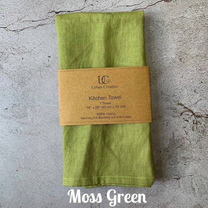 Kitchen Towels 100% Hemp Single 18"x27" or 45x68 cm | Verified Sustainable by Brown Living™