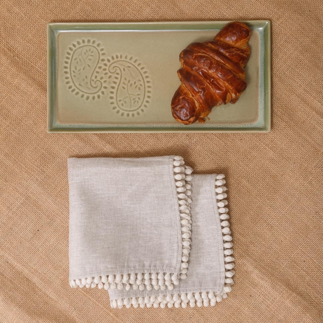 Natural Hemp Colour Napkins - Set of 4/6 | Verified Sustainable by Brown Living™