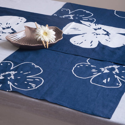 Placemats | Floral Printed by Hand 100% Hemp | Verified Sustainable by Brown Living™