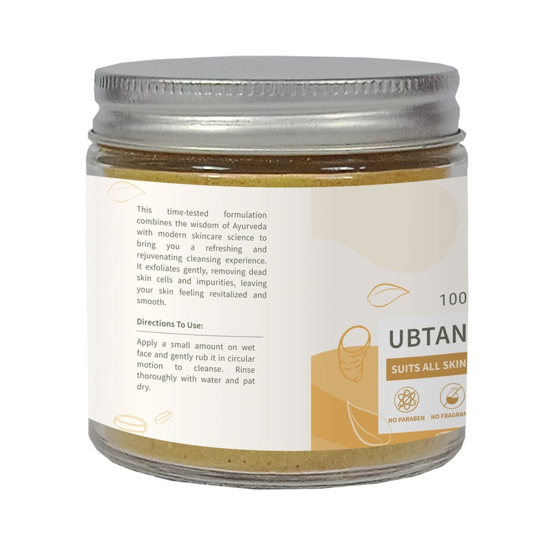 Buy 100% Natural Ubtan Face Wash Powder | Gentle Cleanser | 80g | Shop Verified Sustainable Face Wash on Brown Living™