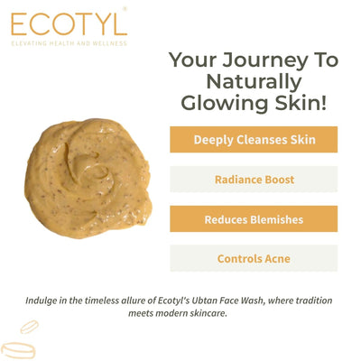 100% Natural Ubtan Face Wash Powder | Gentle Cleanser | 80g – Face Wash on Brown Living™. SKU: ECOTYL00011. Img 2.