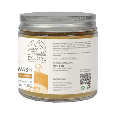 100% Natural Ubtan Face Wash Powder | Gentle Cleanser | 80g – Face Wash on Brown Living™. SKU: ECOTYL00011. Img 8.