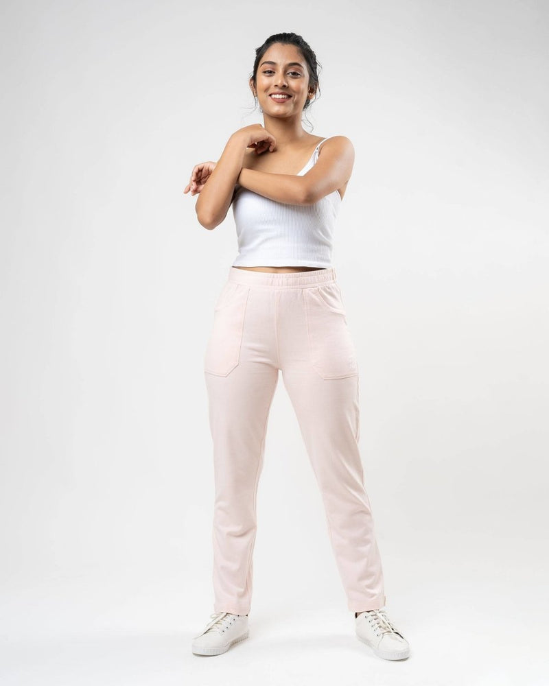 Buy 100% Organic Cotton Pink Regular Fit Athleisure Pant for Women Online  on Brown Living