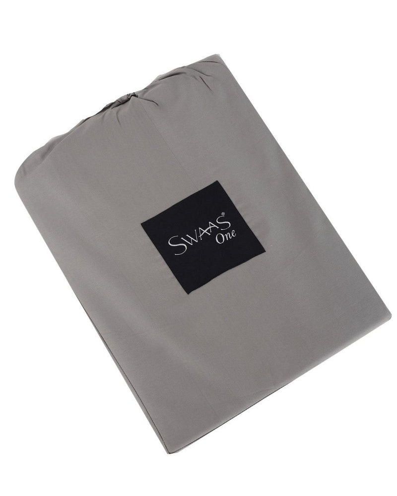 Buy 100% Pure Cotton 10CM Stripes Grey Gum Bedsheet Set | Shop Verified Sustainable Bed Linens on Brown Living™