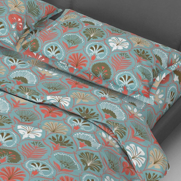 Buy 100% Pure Cotton Folk Floral Bedsheet Set | Shop Verified Sustainable Products on Brown Living