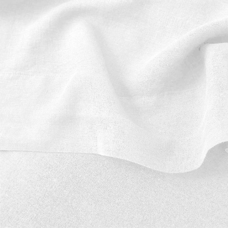 Buy 100% Pure Linen Lily White Luxury Bedsheet Set | Shop Verified Sustainable Bed Linens on Brown Living™