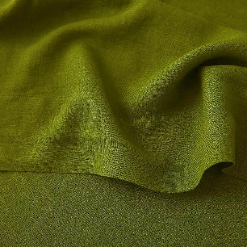 100% Pure Linen Moss Green Luxury Bedsheet Set | Verified Sustainable by Brown Living™