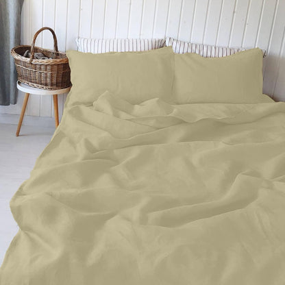 100% Pure Linen New Natural Luxury Bedsheet Set | Verified Sustainable by Brown Living™